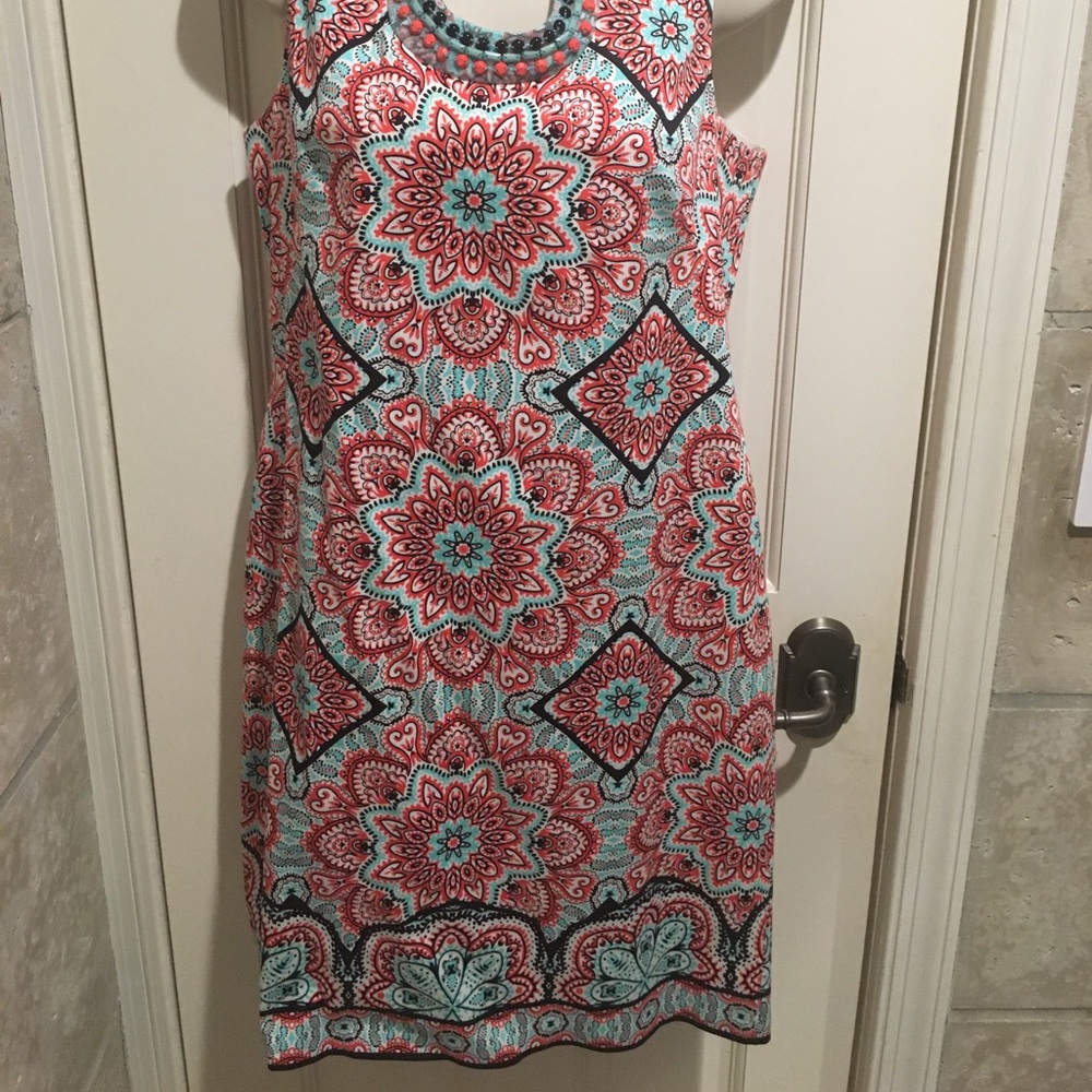 Coral turquoise dress